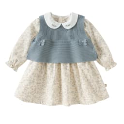 Dave Bella Girls Dresses Autumn Sweater Vest Dress Two Piece Set Sweet Printed Spring Children Princess Elegant Party DB3262985