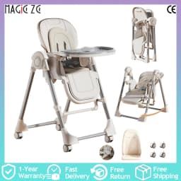 Baby Swing Highchair Convertible Feeding Chair, 2-in-1 Baby Swing and Dining Chair with Adjustable Height Levels, Removable Tray Table, Secure Safety Belt, Comfortable Seat for Toddlers, Multifunctional Baby Furniture for Mealtime