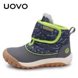 UOVO 2026 Snow Boots Kids Winter Footwear Boys and Girls Fashion Warm Shoes Toddler Size #24-33