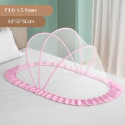 Summer Mosquito Net Baby Canopy Bed Net Stand Infant Cot Dome Mosquito Netting Hanging Bed Curtain Support Foldable Crib Tent