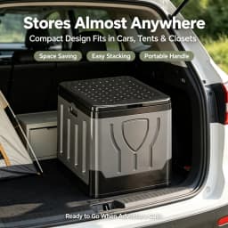 Portable Outdoor Toilet Camping Potty Car Emergency Toilet Foldable Sturdy Commode for RV Hiking Self‑Drive Outdoor Use Adults