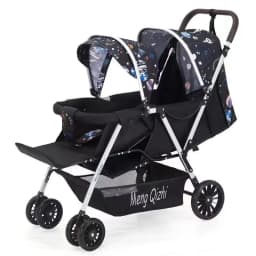 Ultra Lightweight Foldable Twin Stroller Children's Stroller Aluminum Alloy Baby Carriage High Landscape Twin Stroller