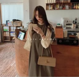 Maternity Stitching Fake Two-piece Clothes French Temperament Pregnancy Palace Sleeve Long-sleeved Dress 2024 Spring Autumn New