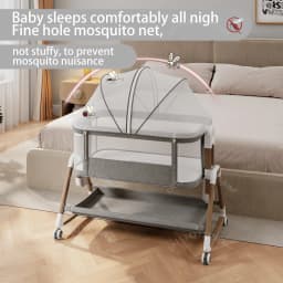 0-3 Years Old Baby Bed Adjustable Height Baby Cradle Portable Large Space Baby Bed Foldable Movable Splicing infant Bed