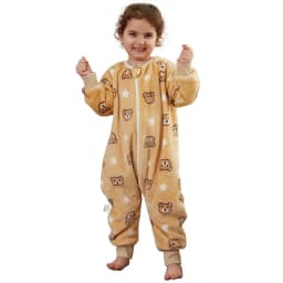MICHLEY Blue Dinosaur Flannel Baby Kid Sleeping Bag Winter Sleepwear Cute Cartoon Bodysuit Sleepsack Pajamas With Feet Boys Girl