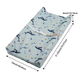 Portable Baby Diaper Changing Pad with Safety Strap Newborn Babies Items Wipeable Changing Mat for Dresser and Changing Tables