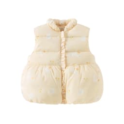 Dave Bella Children's Down Vest Autumn Winter Fashion Casual Sweet Cute Print Girls Baby Outerwear Jacket Outdoor Warm DB4253620