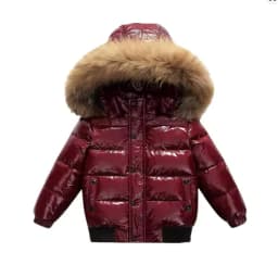 2-10Y Children's Genuine Down Jacket Kids Large Fur Collar Thickened Boys Girls Warm Jacket Waterproof Teenagers Winter Coat