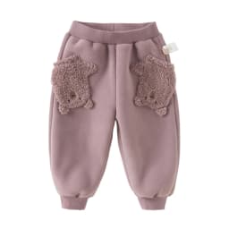 Dave Bella Boys Girls Baby Winter Casual Pants Loose Comfortable Fashion Cute Children's Velvet Trousers Outdoor Warm DB4254872