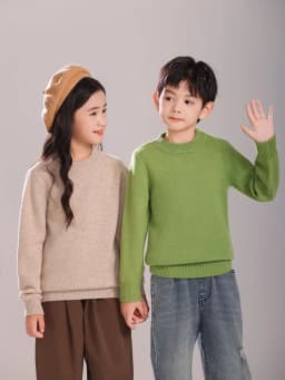 Children's Wool Sweater Pullover Girls Clothes Autumn Winter Boys Thick 100% Merino Wool Knitwear Basic Baby Kids Cashmere Tops