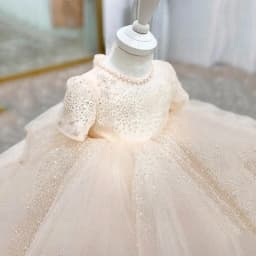Party Dress 2024 New Kids Princess Dresses Costume Fashion Flower Girl Matching Children First Birthday Elegant Gown Outfit