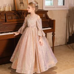 Children's Formal Dress Princess Dress Birthday Flower Girl Little Girl Host Piano Performance Outfit Spring Autumn