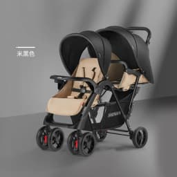 2025 New Lightweight Twin Baby Stroller Baby Stroller Can Sit, Lie, Fold, Front and Rear Seats Twin Baby Stroller