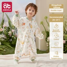 AIBEDILA Baby Sleep Sack Soft Cozy Infant Sleeping Bag Super Warm Quilted Wearable Blanket with Removable Sleeves 6M-7Y Boy/girl