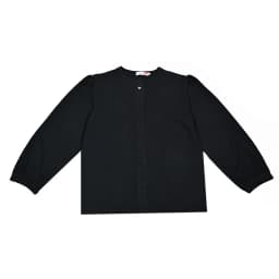Summer Womens Shabbos Robe Long Sleeve Top and Maxi Skirt Black Ribbed Soft Material Star Button Decoration Adjustable Drawing