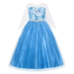 Muababy Rapunzel Moana Elsa Anna Princess Dress Collection for Girls Holiday Halloween Carnival Party Outfit Kids Birthday Gifts