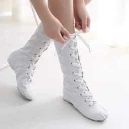 Summer children's dance shoes, extended canvas jazz dance shoes, adult high top dance shoes, girls' practice shoes, jazz boots