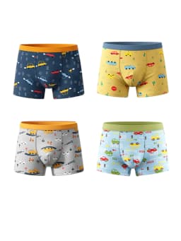 ZEKSAF Kids Sports Boxer Underpants 16 Pack Cotton Soft and Breathable Boys Underwear Size 4-13