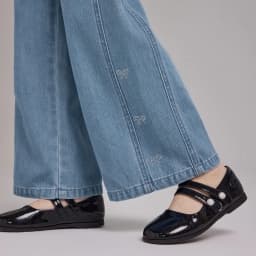 Dave Bella Children Autumn Wide Leg Jeans 7-15 Years Teen Girls Casual Straight Pants Elastic Cowboy Trousers DK3262720