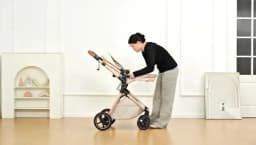 Baby Stroller 3 in 1 Portable Baby Carriage Folding Prams High Landscape Multifunction Pushchair Compact Folding Travel