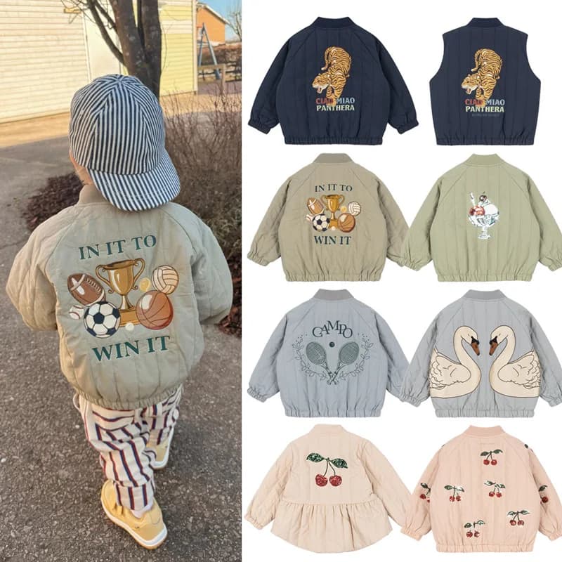 In Stock 2026 Winter Ks Baby Girls Coats Windproof Thickened Warm Hooded Jacket Baby Boy Clothes Jackets Kids Boutique