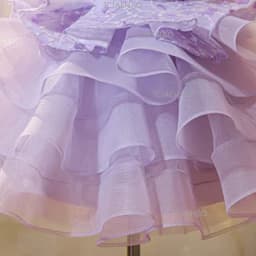 Kids Formal Purple Girls Princess Gown Birthday Party Banquet Elegant Fashion Flower Girl Children Lace Tutu Sweet Cute Clothes
