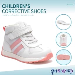 Kids Orthopedic Thick Sole Shoes with Ankle and Arch Support for Boys and Girls Designed for Child Foot Development