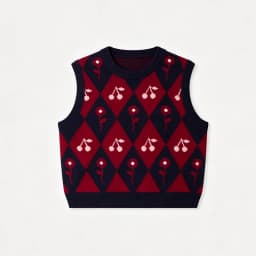 Pre-sale 2026 BP Autumn Baby Girls Shirts Cherry Embroidered Knitted Vest Cardigan Boys Vest Long Sleeve Tee Children's Sets