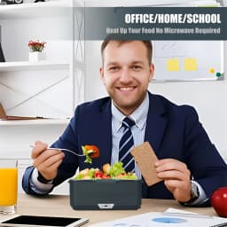 2-in-1 electric lunch box leak-proof portable food warmer microwave bento lunch box with stainless steel container