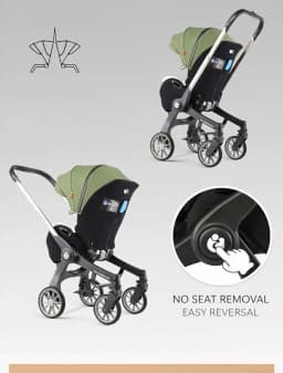 Versatile Baby Stroller, Full Sleeping Flat Feature, Portable Compact Fold, Stable Shock-Absorbing Wheels, Cozy Seat Cushion Suitable For Newborn Daily Use