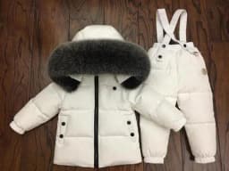 Russian Winter Down Suit For Girls Warm Children Winter Suits Boys Duck Down Jacket+overalls 2 Pcs Clothing Set Kids Snow Wear