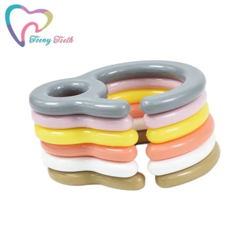 50 PCS Plastic Double Buckle Pacifier Chain Personalized Pacifier Clip Baby Bed Hanging Rattles Stroller Toys Hooks For Baby