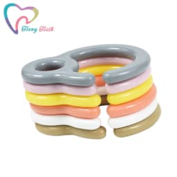 50 PCS Plastic Double Buckle Pacifier Chain Personalized Pacifier Clip Baby Bed Hanging Rattles Stroller Toys Hooks For Baby