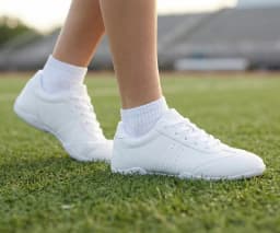 BAXINIER Cheer Shoes Women White Cheerleading Shoes Soft Bottom Competitive Aerobics Training Shoes Breathable Lightweight Dance Sneakers Girls