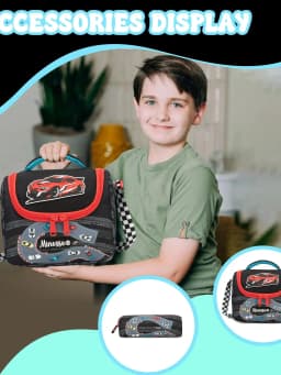 Backpack for Boys with Lunch Bag Pencil Case School Bags Sets for Boys 3pcs for Elementary Student Teen