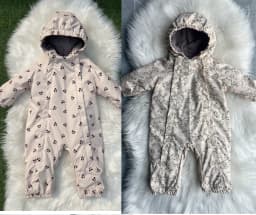 Kids One Piece Cotton Clothes 26 Winter New Printed Cute Thickened and Fleece Warm Outdoor Windproof Boys and Girls Hooded Coats