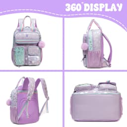 Kids School Backpacks for Girls Backpack with Lunch Bag for Elmentary Students Kids Travel Bookbag for Girls