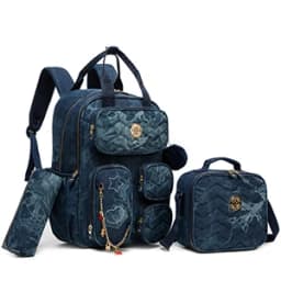 Kids School Backpacks for Girls Backpack with Lunch Bag for Elmentary Students Kids Travel Bookbag for Girls