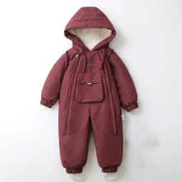 Kids Snowsuit One Piece Ski Suit Windproof Waterproof Hooded Fur Lined Winter Outdoor Jumpsuit for Boys Girls