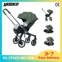4‑in‑1 Newborn Elevated View Stroller with Infant Car Seat & Toddler Seat, Adjustable Baby Sitting Position, Lightweight Aerospace Aluminium Frame, Breathable Mesh Summer Seat, One‑Hand Fold Space‑Saving Travel Buggy