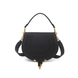 Pebbled Saddle Crossbody Bag For Women U Shape Stitching Decor Gold Metal Hardware Adjustable Strap Vintage Shoulder Purse