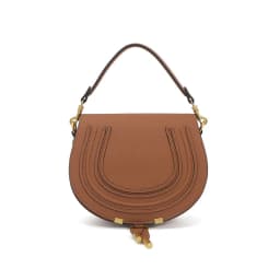 Pebbled Saddle Crossbody Bag For Women U Shape Stitching Decor Gold Metal Hardware Adjustable Strap Vintage Shoulder Purse