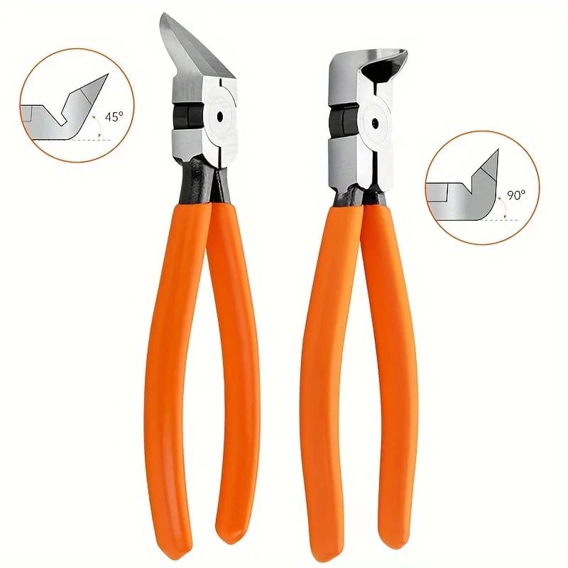 1Pc 45/90 Degree CR-V Top Cutting Pliers - Precision Plastic Cutting for Sprue Burrs Circuit Board and Flexible Wires