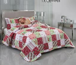 Queen and King Size Bedspread - Soft Breathable Lightweight Quilt Set for Home and Dorm Machine Washable and Foldable All Seasons Bed Cover Random colors