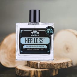 Novelty Her Loss Cologne for Men, 3.3 Fl Oz Spray Perfume, Casual Refreshing Scent, Perfect for Daily Use, Parties and Gifting for Him on Holiday Occasions