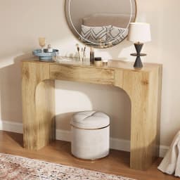 47 Inch Farmhouse Console Table With Drawer, Narrow Entryway Sofa Table For Behind Couch, Hallway Foyer Living Room TV Stand