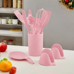 30+1 Pcs Silicone Kitchen Utensils Set with Storage, Heat Resistant Non-Stick Baking Tools