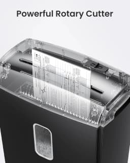 Deli 8-Sheet Micro Cut Shredder P5 Security Level 4 Gal Wastebasket with Handle Transparent Window for Home Office Credit Card