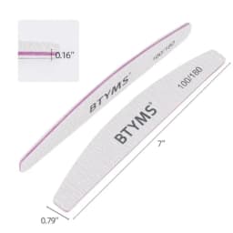25Pcs 100/180 Grit Nail File and Buffer Professional Double-Sided Emery Boards for Acrylic, Gel and Natural Nails