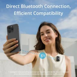 Refurbished Used DJI Mic 2 Transmitter Wireless Bluetooth Microphone with Intelligent Noise Cancelling 14-Hour Internal Recording 6-Hour Battery Magnetic Attachment for Vlogs